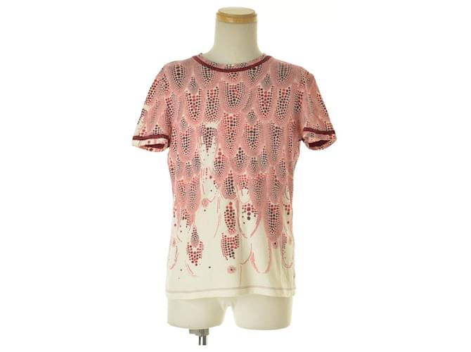 [Gebraucht] JEAN PAUL GAULTIER HOMME / Jean Paul Gaultierom Kurzarm-T-Shirt mit Gesamtmuster Pink Baumwolle  ref.536193
