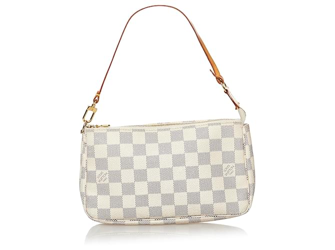 Louis Vuitton White Damier Azur Pochette Accessoires Cloth ref.791433 -  Joli Closet