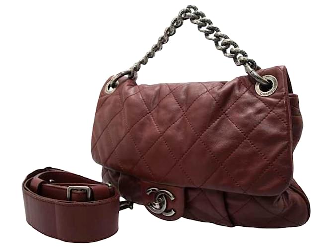 Sac chanel rouge bordeau hot sale