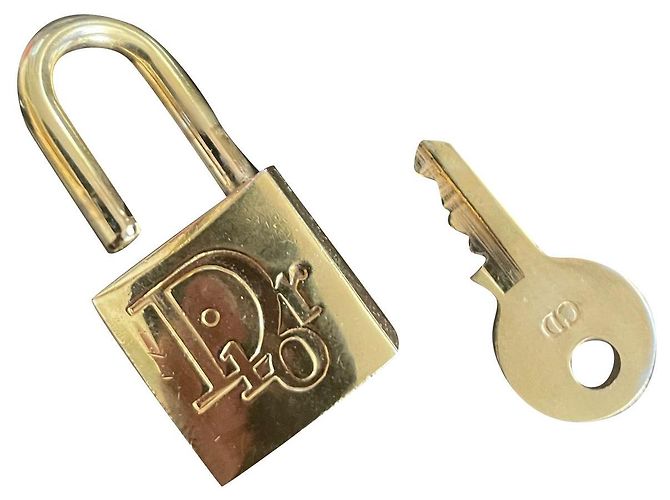 Dior Vorhängeschloss goldfarben Stahl
