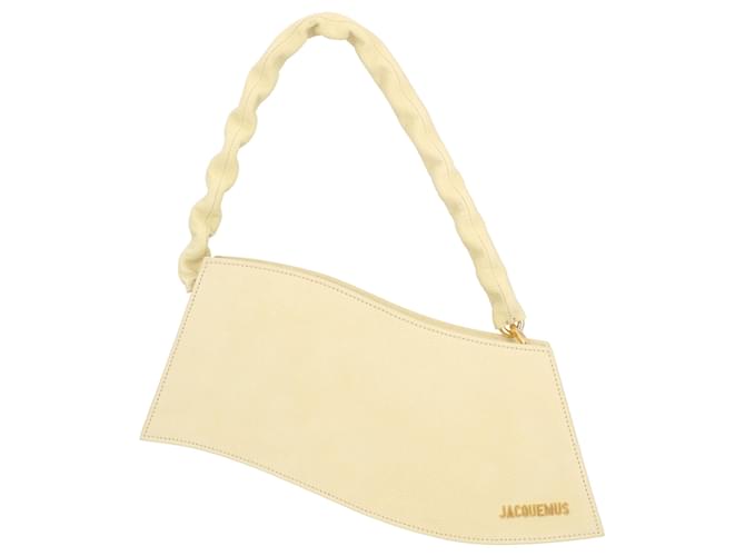 Jacquemus Women La Vague Shoulder Bag In Yellow Leather  ref.536404