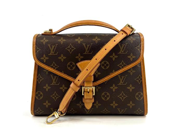 Louis Vuitton Bel Air Beverly Monogramm Leinwand Braun Leder  ref.536776