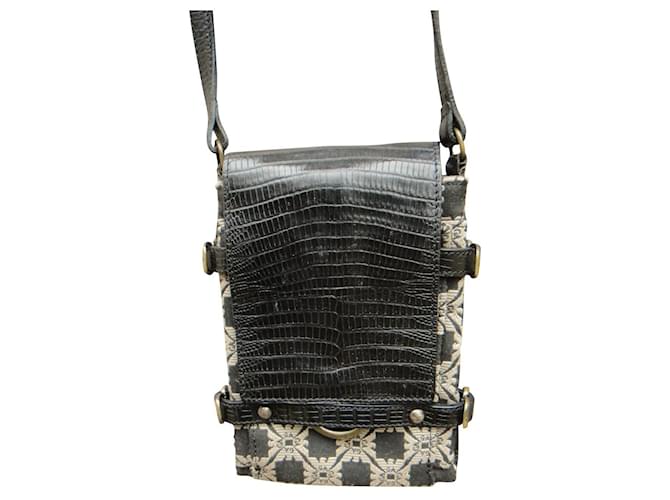 Emporio Armani Bolsa clutch Emporio Amani Preto Couro  ref.536972