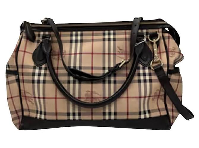 Burberry CHECK MODEL Leather  ref.536975