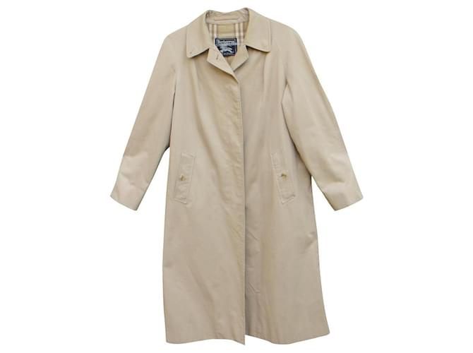 raincoat woman Burberry vintage size 40 Beige Cotton Polyester  ref.537000