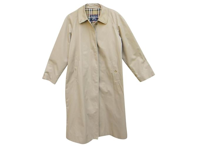 raincoat woman Burberry vintage size 44 Beige Cotton Polyester  ref.537003