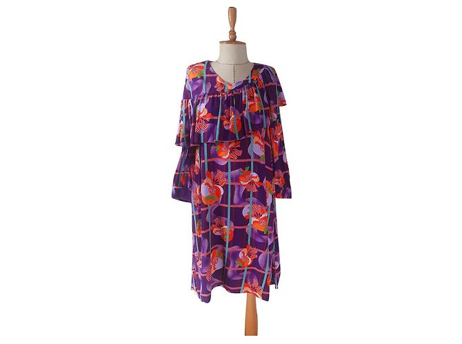 Vestido de viscosa morado & Other Stories Multicolor Púrpura