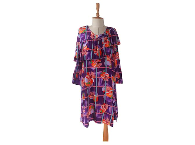 & Other Stories Robes Viscose Multicolore Violet  ref.537043