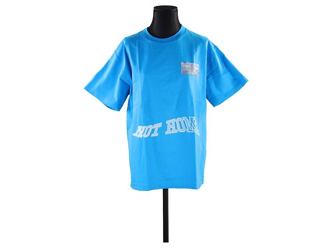 Louis Vuitton Virgil Abloh T-Shirt Blau Baumwolle