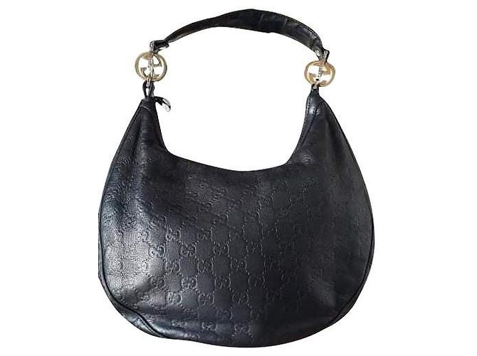 Gucci Hello Handtasche aus Leder Schwarz
