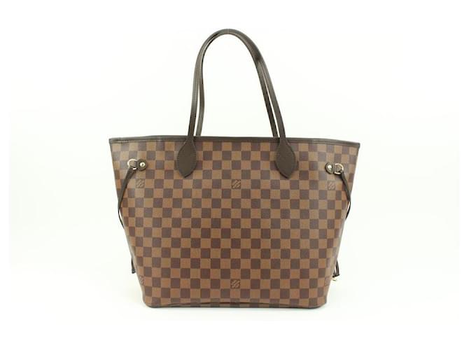 Louis Vuitton Damier Ebene Neverfull MM Tote Bag Leather  ref.537268