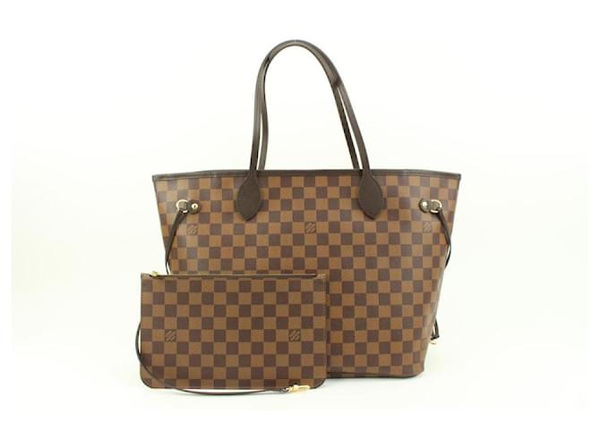 Louis Vuitton Damier Ebene Neverfull MM Tote Bag Leather  ref.537274