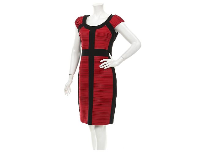 Joseph Ribkoff Kleid Rot Schwarz aus Polyester