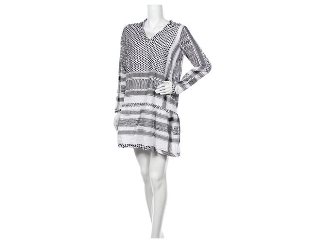 Vestido de algodón negro y blanco Cecilie Copenhagen S
