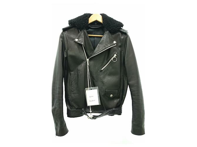 ACNE STUDIOS (Acne) ◆ lined Riders Jacket / 44 / Leather / BLK [Men's Wear] Black  ref.537467