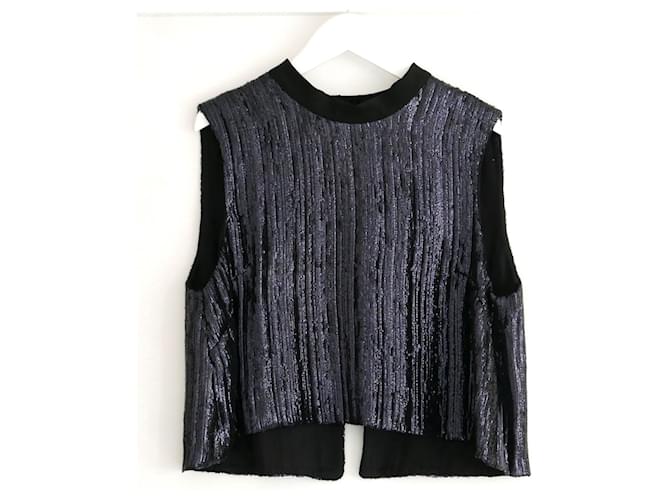 Rachel Comey Una Sequin Top Navy blue 
