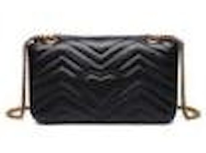 Gucci GG Marmont shoulder bag Black Leather  ref.537874