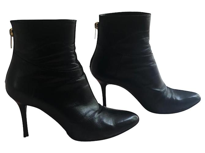 Jimmy Choo Ankle Boots Black Leather  ref.537909