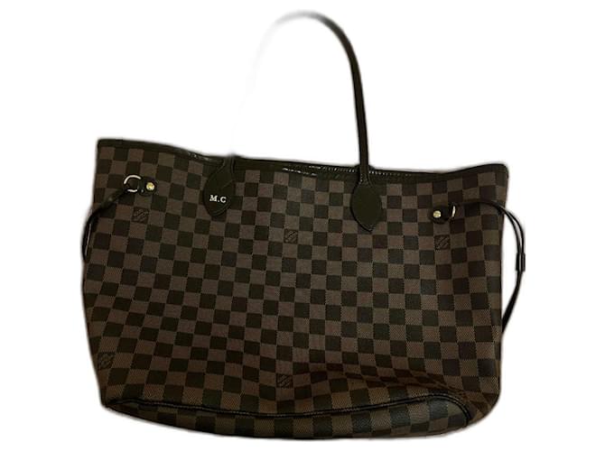 Louis Vuitton neverfull MM Marrom Couro  ref.538166