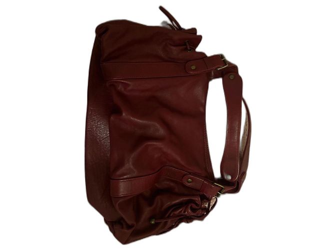 Sac à main Gerard Darel 24h en cuir rouge bordeaux