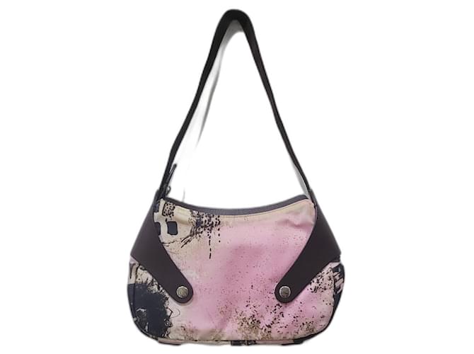 Roberto Cavalli mini pink bag Multiple colors Leather Cloth  ref.538169