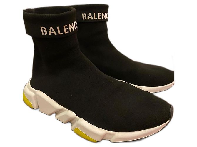 Balenciaga Fold Speed Trainer Black White