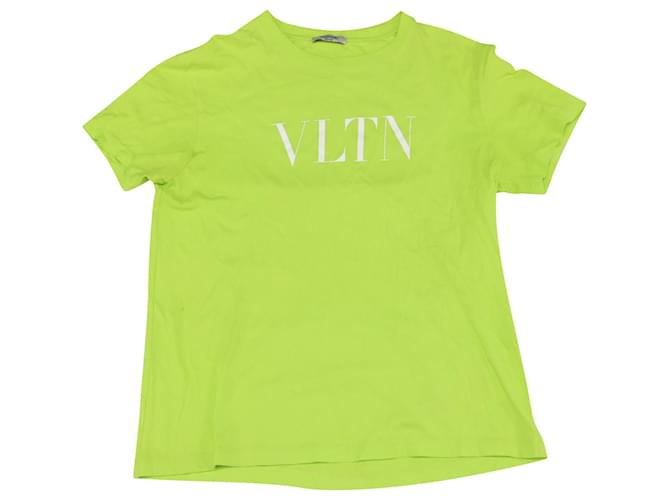Valentino VLTN T-Shirt aus grüner Baumwolle  ref.538379