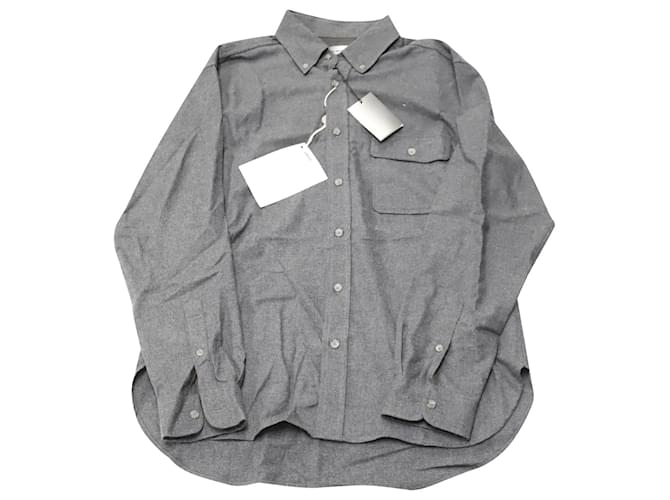 Isabel Marant Camisa de botones Pilar de algodón gris  ref.538401