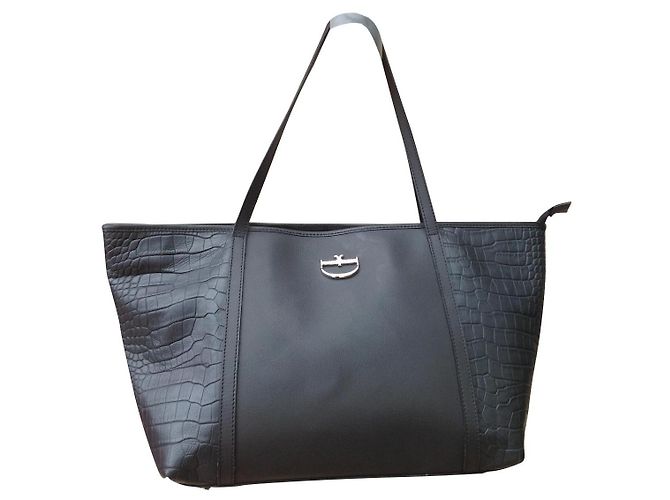 Autre Marque Borsa messenger LANCASTER in pelle nera Nero