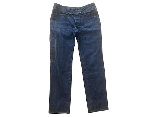 Gucci Taille-Jeans 44 Blau Baumwolle  ref.538471