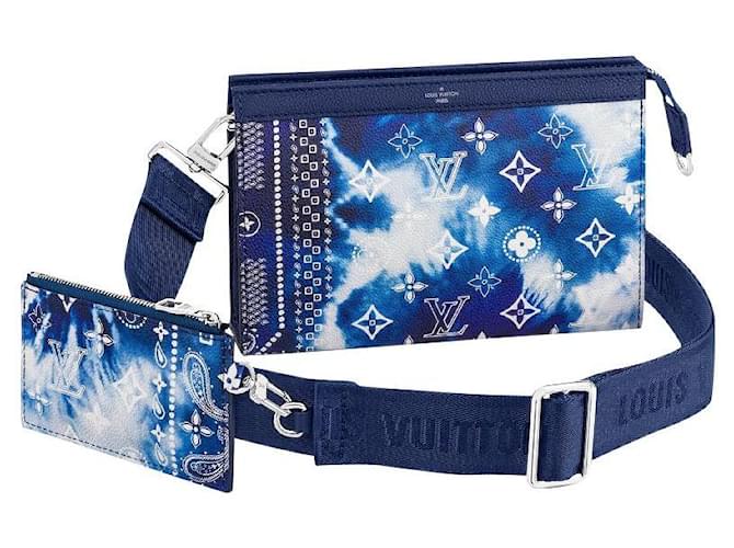 Louis Vuitton LV Gaston wearable wallet new Blue Leather  ref.538493