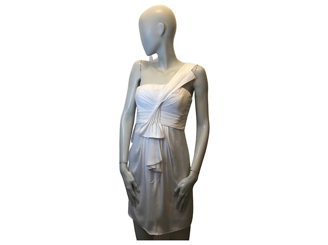 Ein-Schulter-Kleid BCBG Max Azria Aus weiß