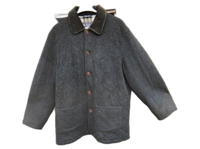 Burberry jacket size L Dark grey Polyester Wool  ref.538523