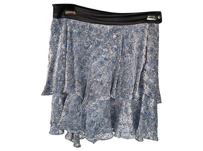 Zadig & Voltaire Minigonna Jim Velours Devore Blu 