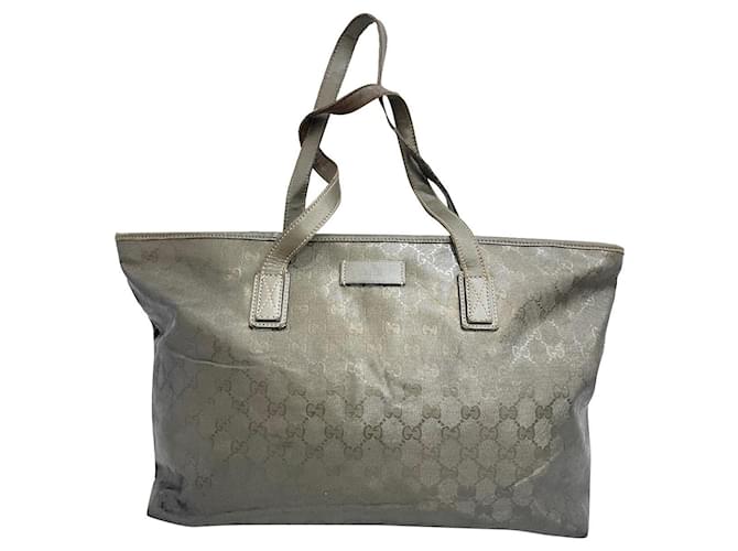 Gucci GG Tote Bag Tissu Gris  ref.538659