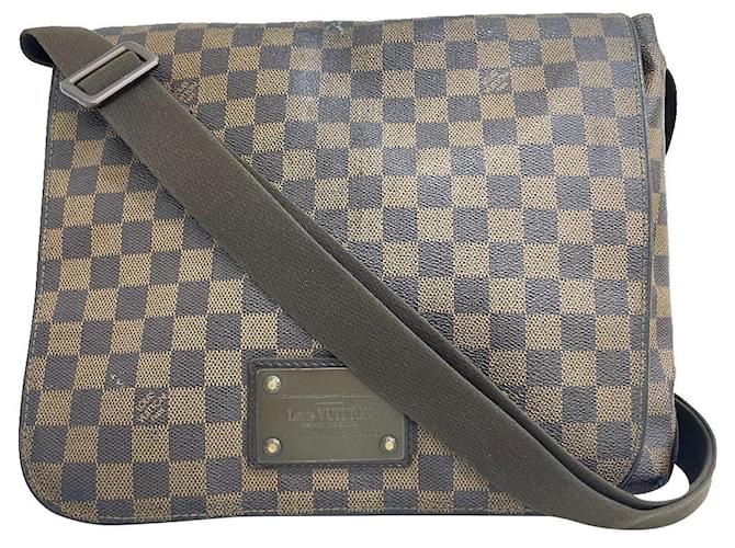 Louis Vuitton bolsa crossbody Brooklyn Castaño Paño  ref.538664