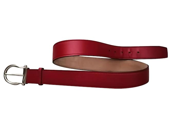 Salvatore Ferragamo Belts Red Leather  ref.538666