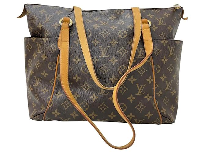 Monogram Coated Canvas Louis Vuitton Neverfull MM Brown Cloth ref