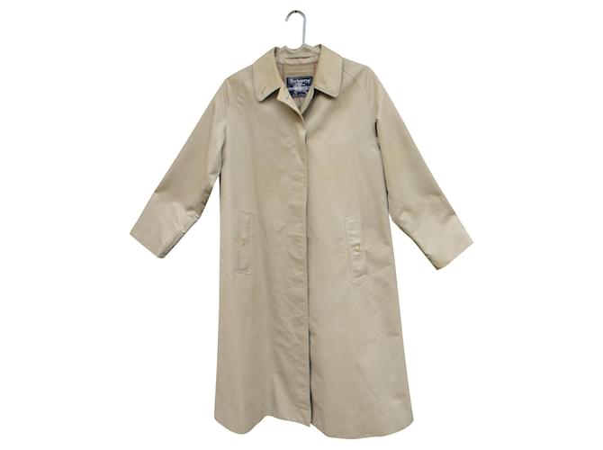 Burberry woman raincoat vintage t 40 Khaki Cotton Polyester  ref.538698