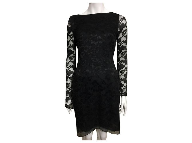 Diane Von Furstenberg DvF New Zarita Spitzenkleid Schwarz