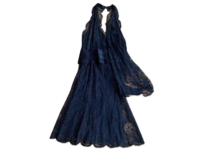 Chanel dress dress Black Silk  ref.539284