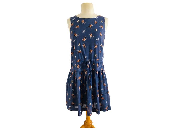 Paul & Joe Sister Vestido sin mangas Paul & Joe estampado Disney azul algodón
