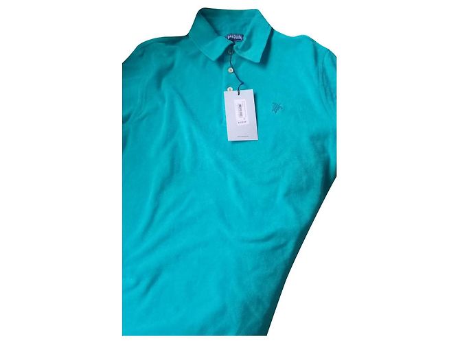 Autre Marque Polo Vilebrequin Turquesa de Algodón XL