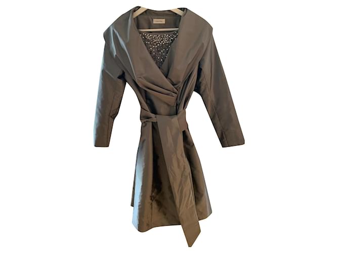 Calvin Klein Formal dress and coat Grey Polyester  ref.539377