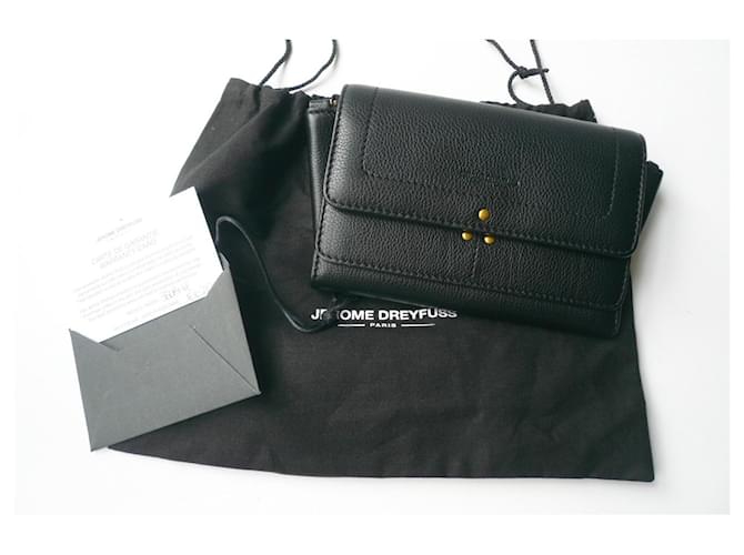 JEROME DREYFUSS - Wallet 360 Bive nine black 2021 Leather  ref.540063