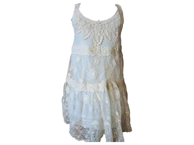 Autre Marque Choklate-Kleid Aus weiß Baumwolle  ref.71464