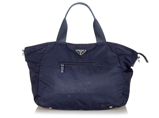 Prada Blue Tessuto Travel Bag Nylon Cloth  ref.537367