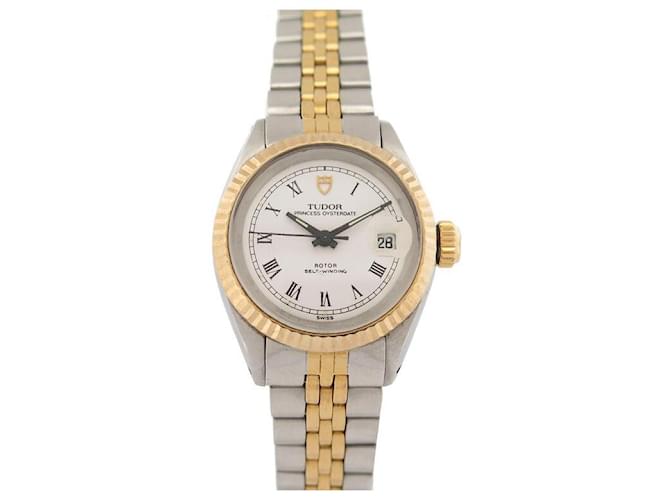 Autre Marque Tudor watch 92413 PRINCESS OYSTERDATE 25 MM AUTOMATIC GOLD AND STEEL WATCH Silvery  ref.539412