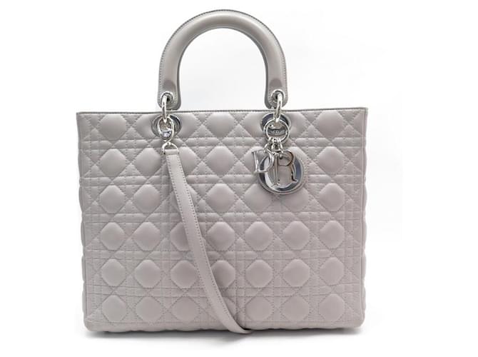 Lady dior grey medium hot sale