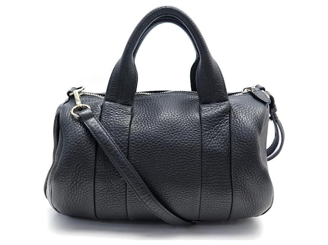ALEXANDER WANG ROCCO HAND BAG IN BLACK GRAINED LEATHER BLACK LEATHER HAND BAG  ref.539428